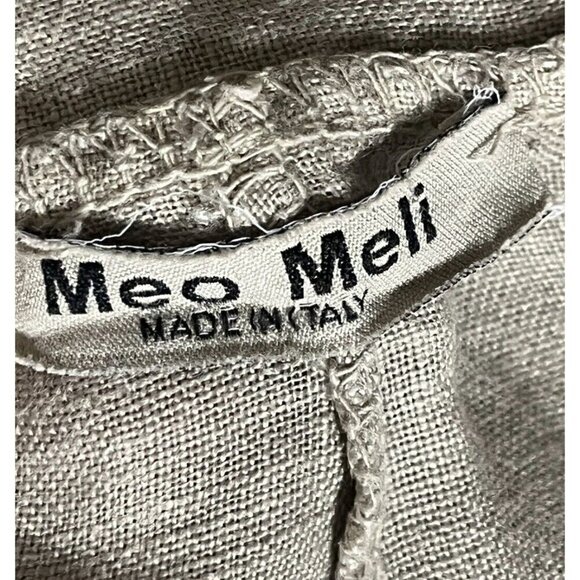 Meo Meli Natural 100% Linen Ties Pockets Boho Lagenlook Jumpsuit - Italy - Picture 5 of 8
